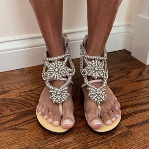 AMINAH Abdul Jillil Crystal Sandals